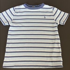 Polo by Ralph Lauren Boys Blue and White Striped Tee